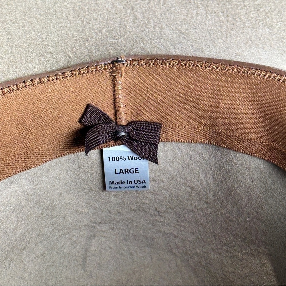 Stetson Women’s Soft Wide Brim Wool Felt Hat Tan Large - Picture 9 of 14